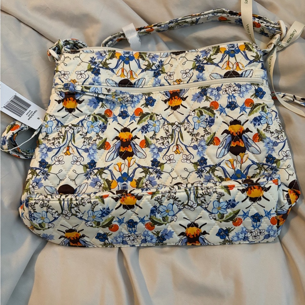 Vera Bradley Floral Bee Print Shoulder Bag